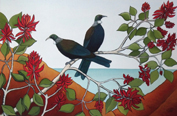 Tui in the Flame Tree I