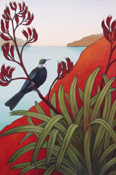 Tui in the Flax